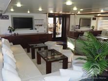 Oman Scuba Diving Holiday. Luxury Oman Aggressor Liveaboard. Lounge.